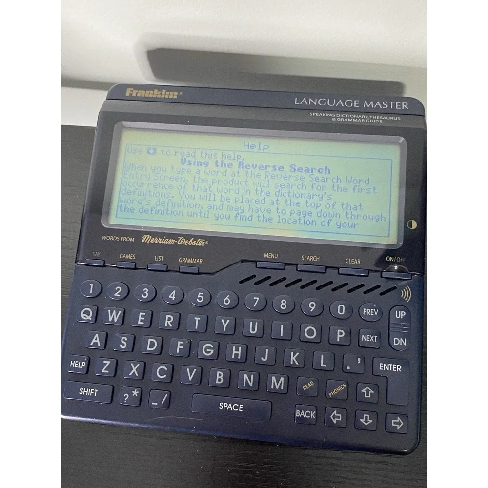 Franklin LM-6000b Speaking Language Master Dictionary Thesaurus Tested Working